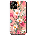 Coque noire taperso pour OPPO A5 PRO 4G et 5G avec motif fleur rose protection antichoc personnalisée