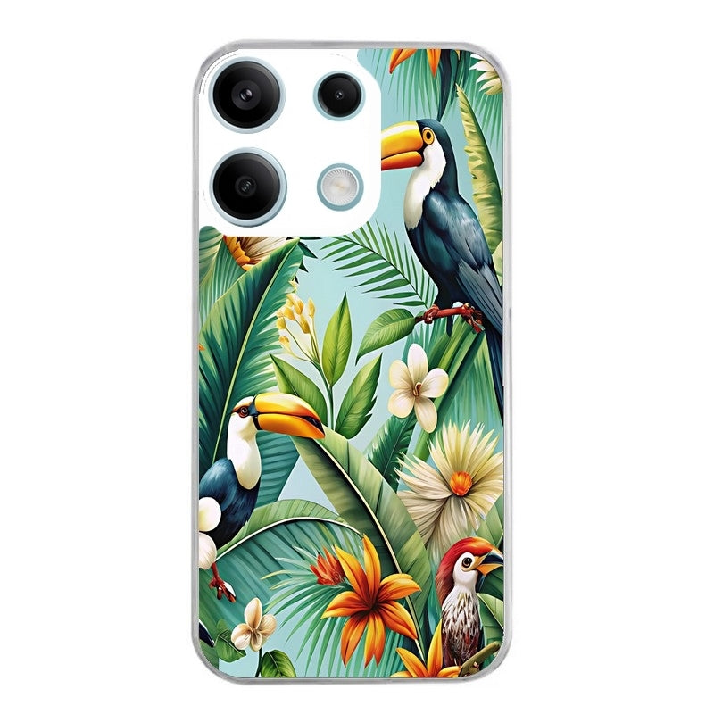 Coque taperso pour POCO M6 PRO 4G avec motif perroquet tropical protection antichoc personnalisée