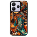 Coque noire taperso pour Redmi Note 14 et PRO PLUS 4G 5G avec motif cow boy et texas automne protection antichoc personnalisée