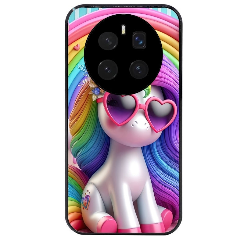 Coque noire taperso pour Magic 7 LITE et PRO avec motif licorne pop art protection antichoc personnalisée