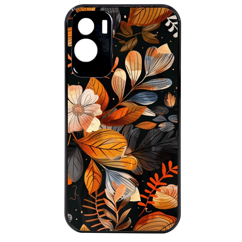 Coque noire taperso pour Honor 70 LITE 90 et LITE avec motif fleur automne protection antichoc personnalisée