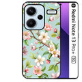 Coque noire taperso pour Redmi Note 13 PRO PLUS 5G avec motif fleur de printemps protection antichoc personnalisée