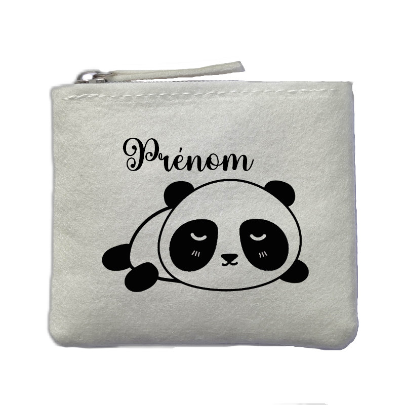 Chaussettes personnalisée paillettes rose motif panda kawaii