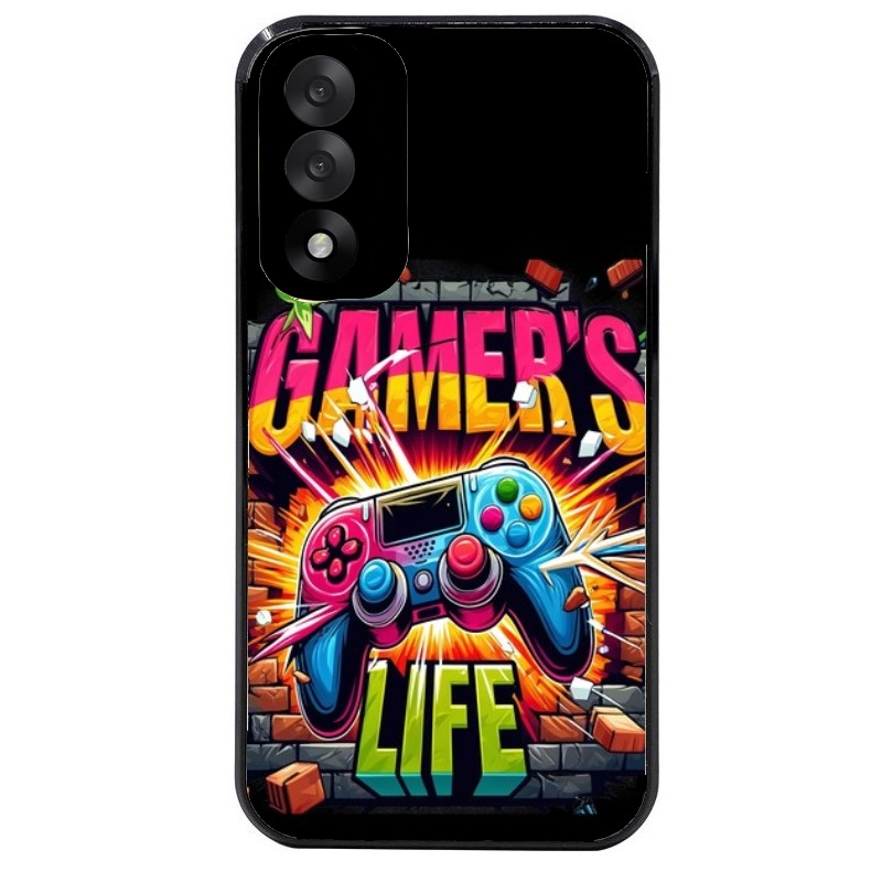 Coque noire taperso pour OnePlus Nord 5 avec motif gamer life protection antichoc personnalisée
