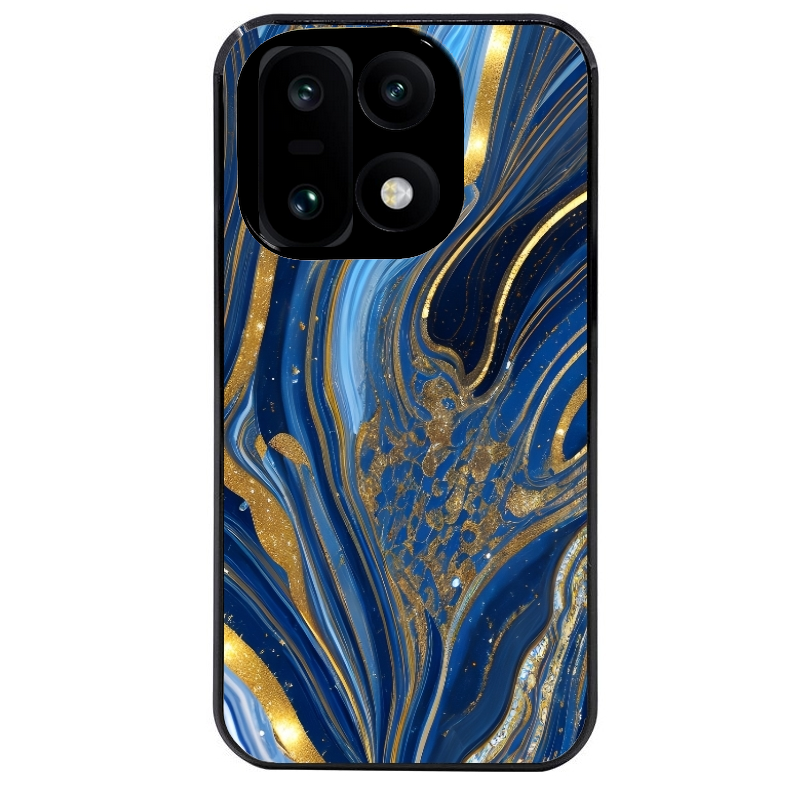 Coque noire taperso pour OnePlus 15 avec motif marbre bleu agathe protection antichoc personnalisée