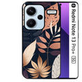 Coque noire taperso pour Redmi Note 13 PRO PLUS 5G avec motif jungle et feuilles protection antichoc personnalisée