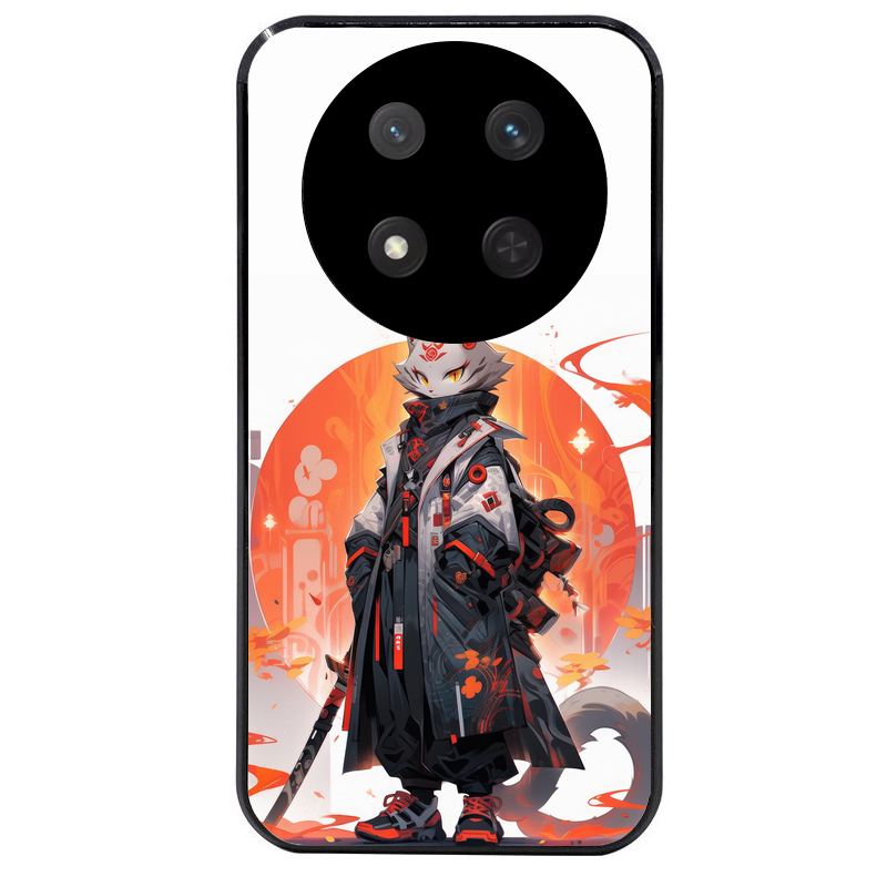 Coque noire taperso pour Magic 7 LITE et PRO avec motif anime chat japan personnalise protection antichoc personnalisée