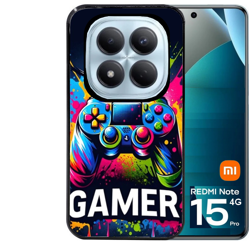 Coque noire taperso pour Redmi Note 15 et PRO PLUS 4G 5G avec motif gamer protection antichoc personnalisée