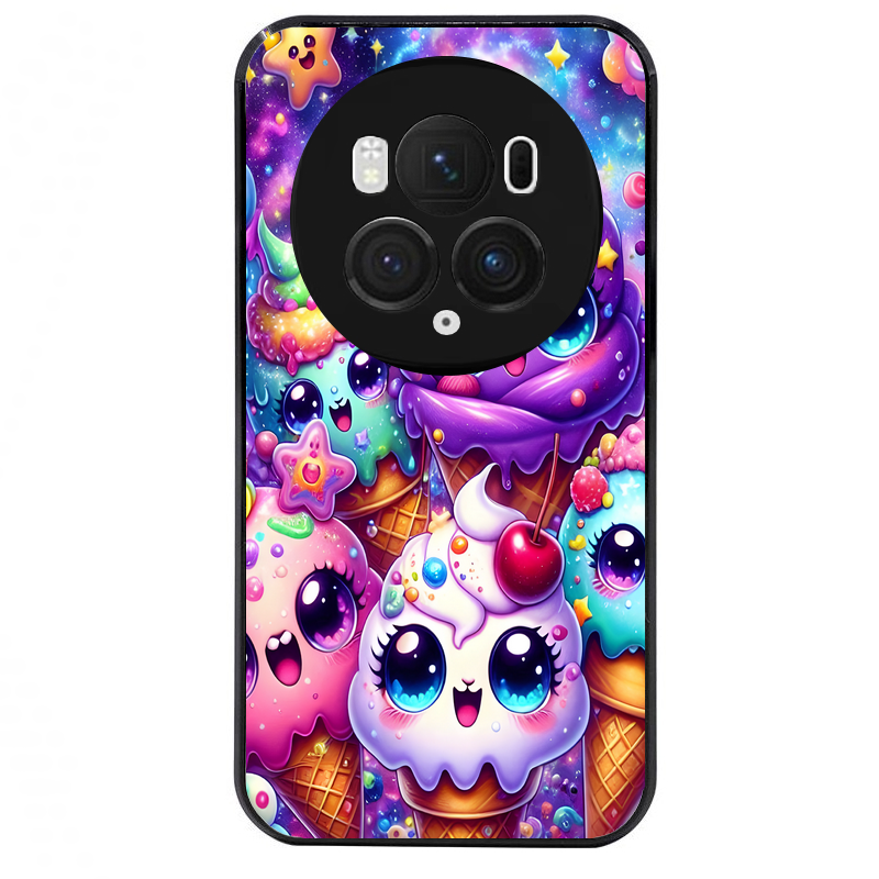 Coque noire taperso pour Magic 5 6 LITE et PRO avec motif anime ice cream kawaii protection antichoc personnalisée
