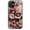 Coque noire taperso pour OPPO A5 PRO 4G et 5G avec motif tete de mort calavera rose protection antichoc personnalisée