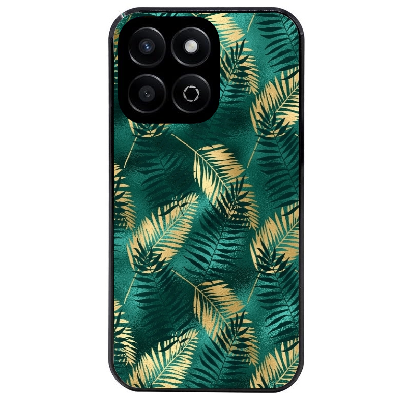Coque noire taperso pour Honor 400 et Lite Pro Smart avec motif palmier vert protection antichoc personnalisée