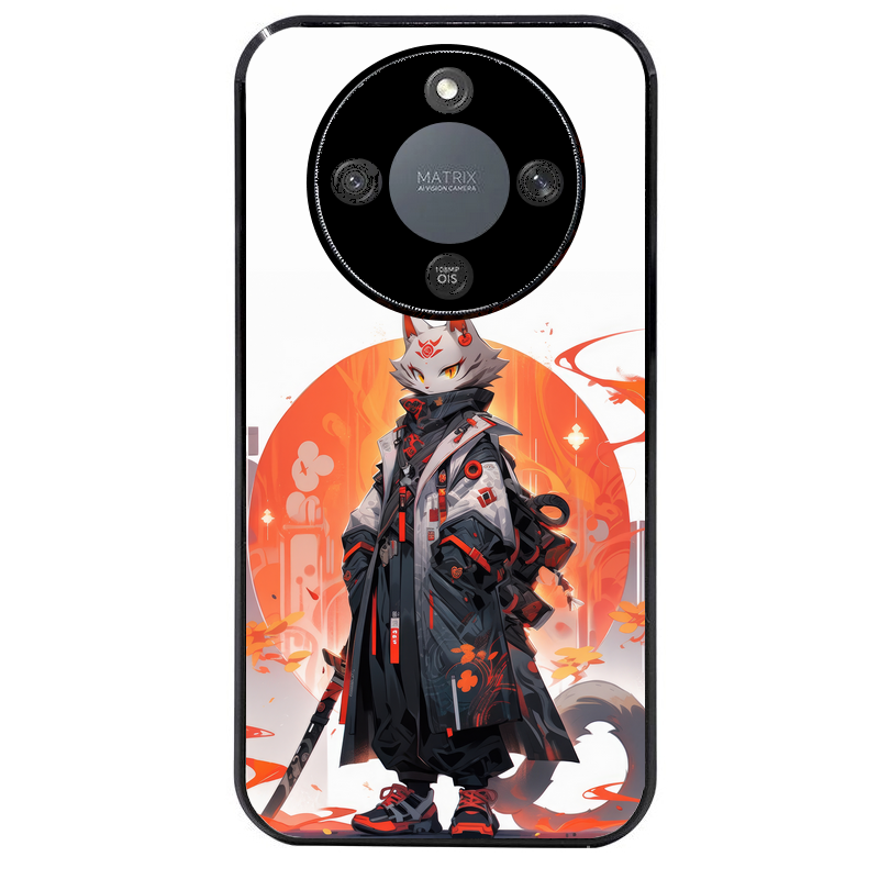 Coque noire taperso pour Magic 8 LITE et PRO avec motif anime chat japan personnalise protection antichoc personnalisée