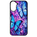 Coque noire taperso pour POCO C71 4G avec motif papillon violet uv protection antichoc personnalisée