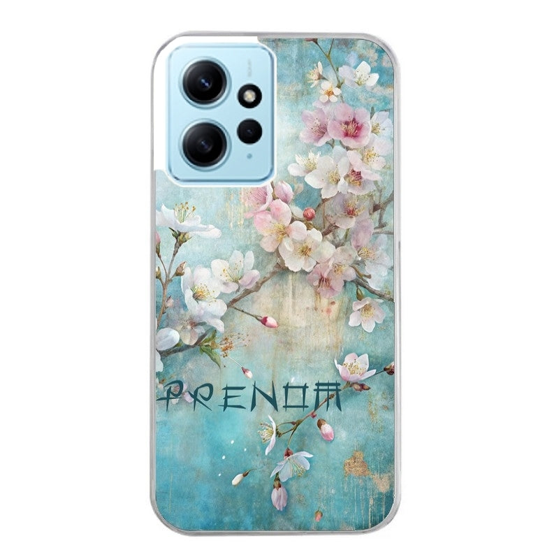 Coque taperso pour POCO X5 5G avec motif fleur sakura personnalisee protection antichoc personnalisée
