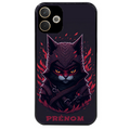 Coque noire taperso pour OPPO A5 PRO 4G et 5G avec motif chat samourai personnalise protection antichoc personnalisée