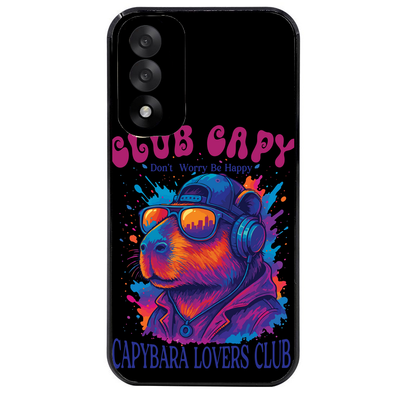 Coque noire taperso pour OnePlus Nord 5 avec motif capybara club protection antichoc personnalisée