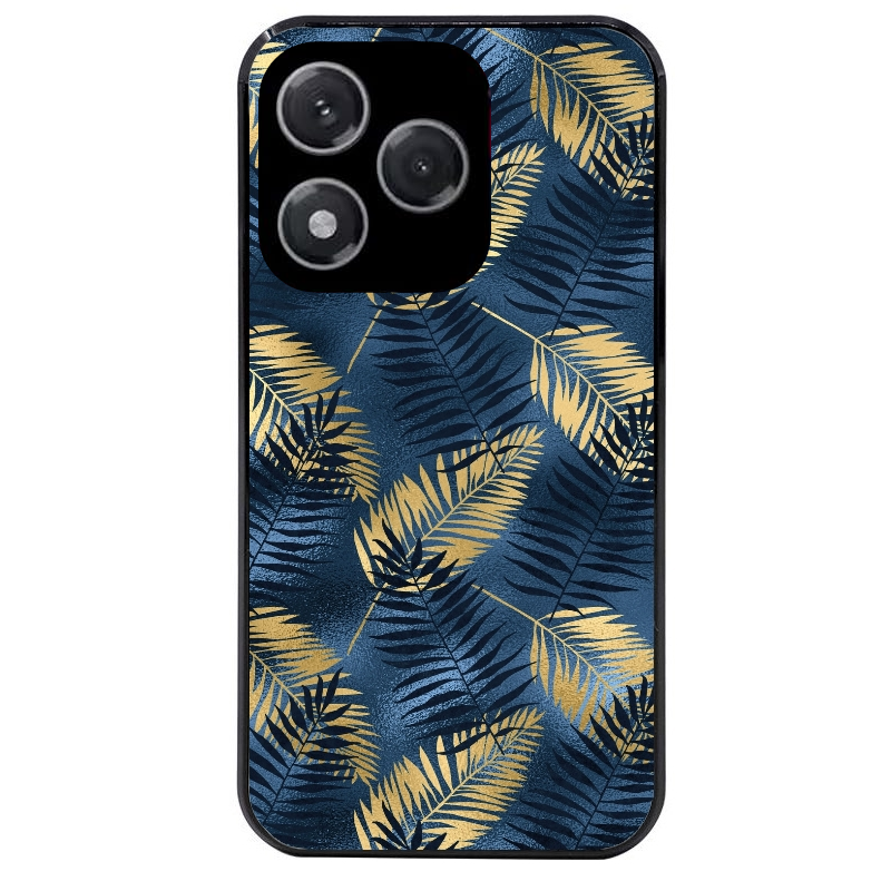Coque noire taperso pour Honor 400 et Lite Pro Smart avec motif palmier bleu protection antichoc personnalisée