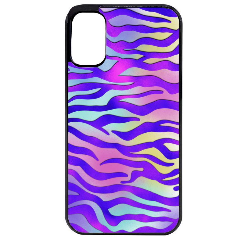 Coque noire taperso pour Moto E13 E14 E15 avec motif zebre color protection antichoc personnalisée