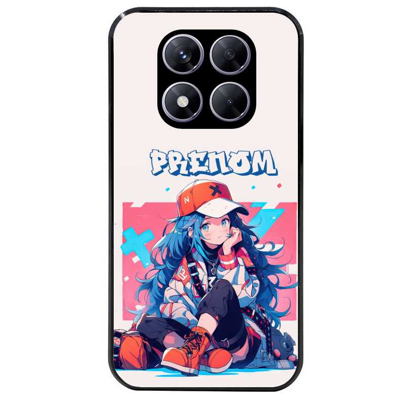 Coque noire taperso pour Redmi Note 14 et PRO PLUS 4G 5G avec motif anime casquette personnalise protection antichoc personnalisée
