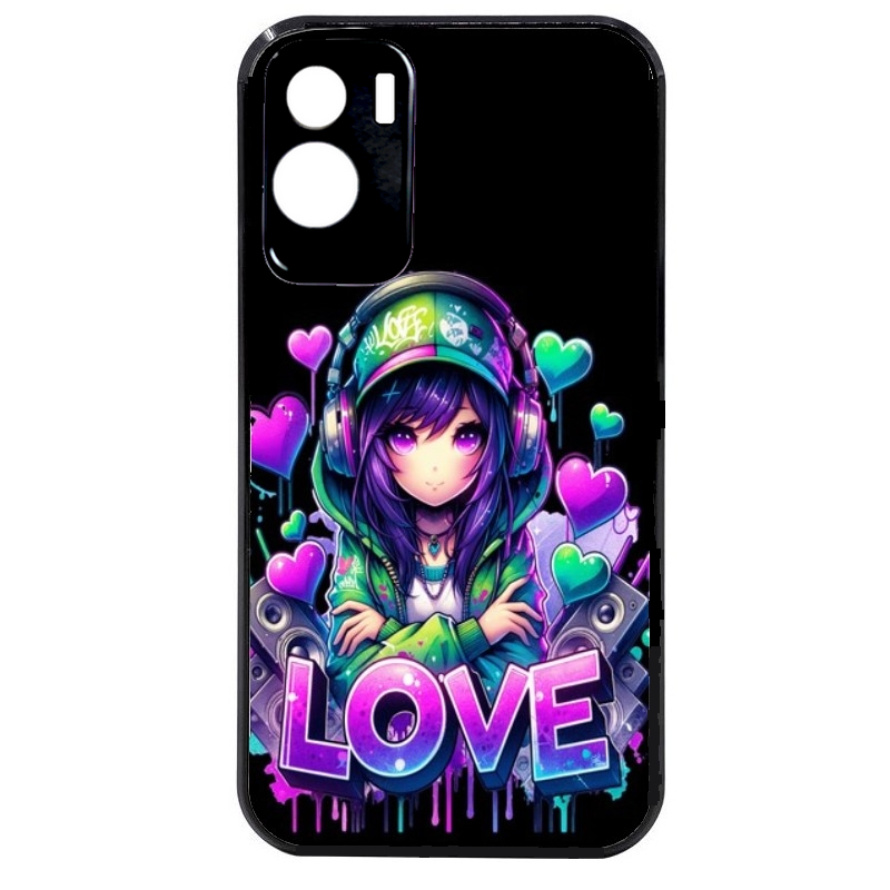 Coque noire taperso pour Honor 70 LITE 90 et LITE avec motif anime manga et love protection antichoc personnalisée