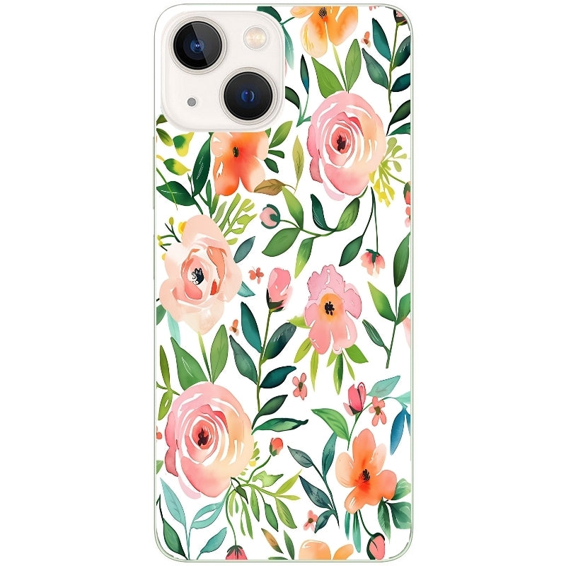 Coque taperso pour Iphone 13 et PRO MINI PRO MAX avec motif fleur des champs protection antichoc personnalisée