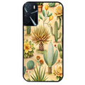 Coque noire taperso pour OPPO A16 et A16S avec motif cactus et succulent protection antichoc personnalisée
