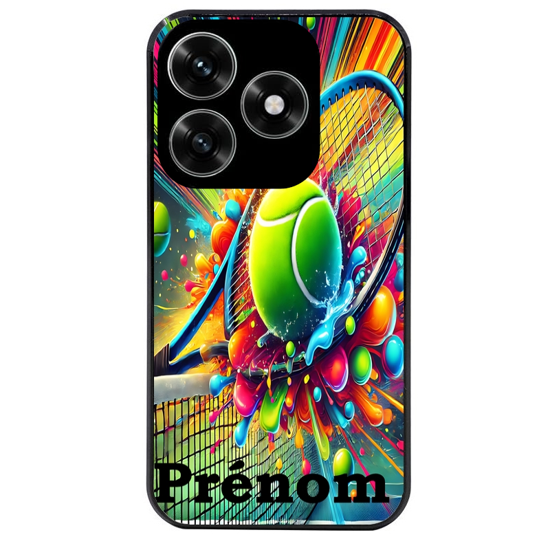 Coque noire taperso pour Honor X6B X5C X5C PLUS avec motif tennis color personnalisee protection antichoc personnalisée
