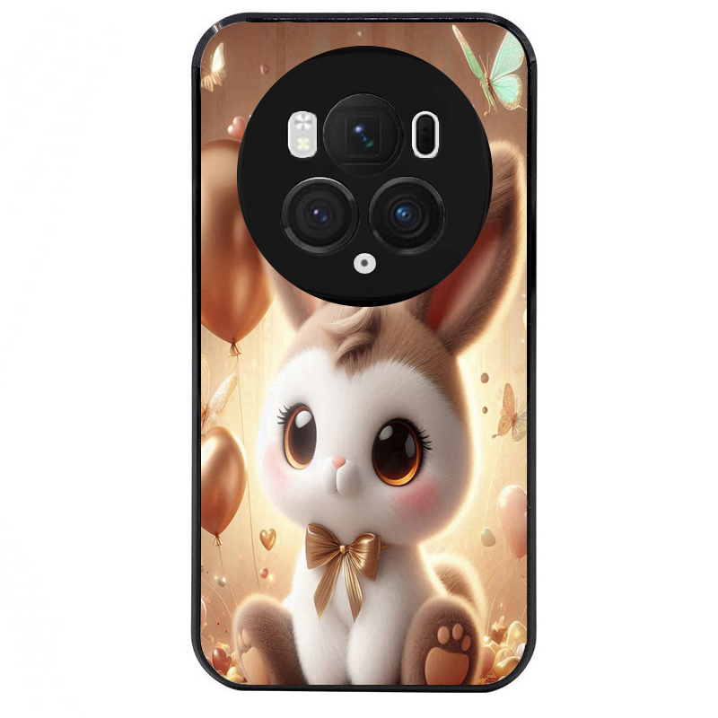 Coque noire taperso pour Magic 5 6 LITE et PRO avec motif lapin ballon protection antichoc personnalisée