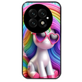 Coque noire taperso pour OnePlus 13 avec motif licorne pop art protection antichoc personnalisée