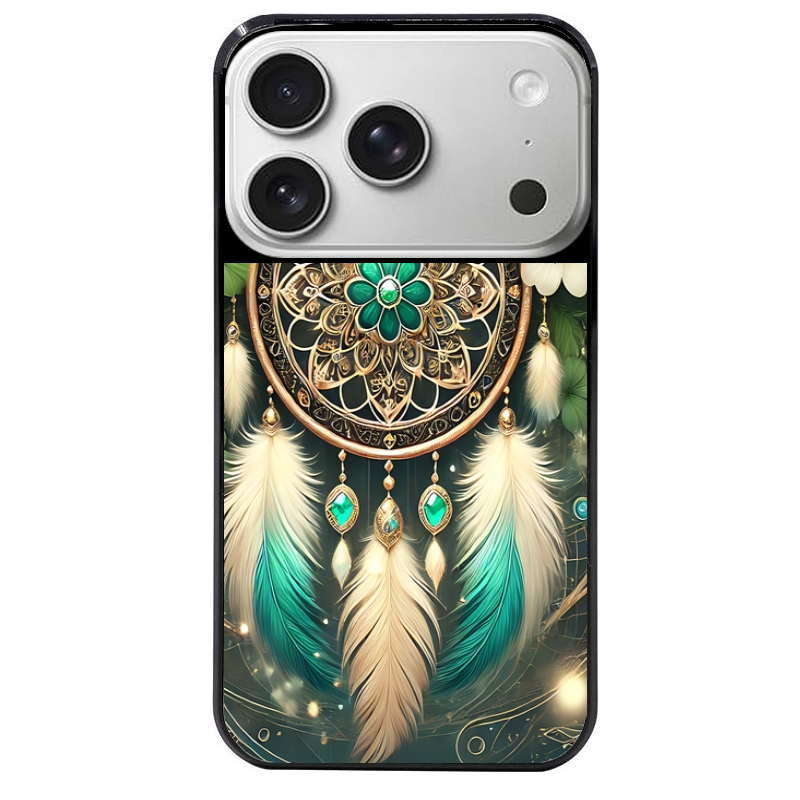 Coque noire taperso pour Iphone 17 17E AIR MAX PRO avec motif dreamcatcher talisman protection antichoc personnalisée