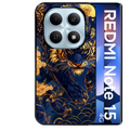 Coque noire taperso pour Redmi Note 15 et PRO PLUS 4G 5G avec motif tigre et fleur protection antichoc personnalisée