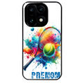 Coque noire taperso pour OnePlus 15 avec motif tennis raquette personnalisee protection antichoc personnalisée