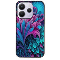 Coque noire taperso pour Redmi Note 14 et PRO PLUS 4G 5G avec motif tropical violet et des fleurs protection antichoc personnalisée