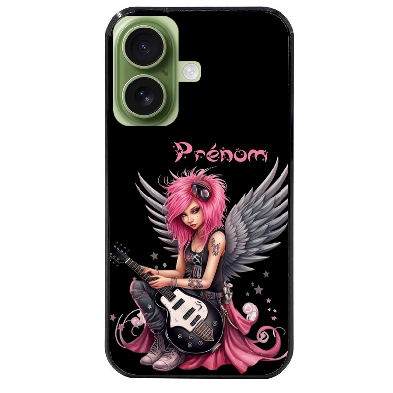 Coque noire taperso pour Iphone 17 17E AIR MAX PRO avec motif fee rock personnalisee protection antichoc personnalisée