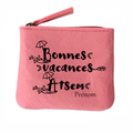 Porte monnaie personnalisé Atsem vacances en feutrine en feutrine