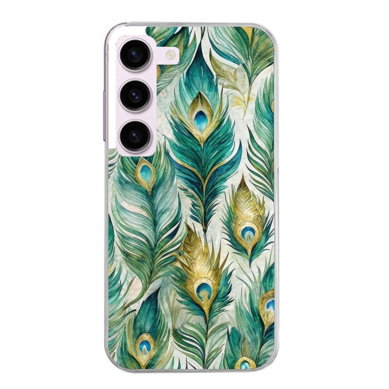 Coque taperso pour Galaxy A13 4G et 5G A23 A53 avec motif paon plumes protection antichoc personnalisée