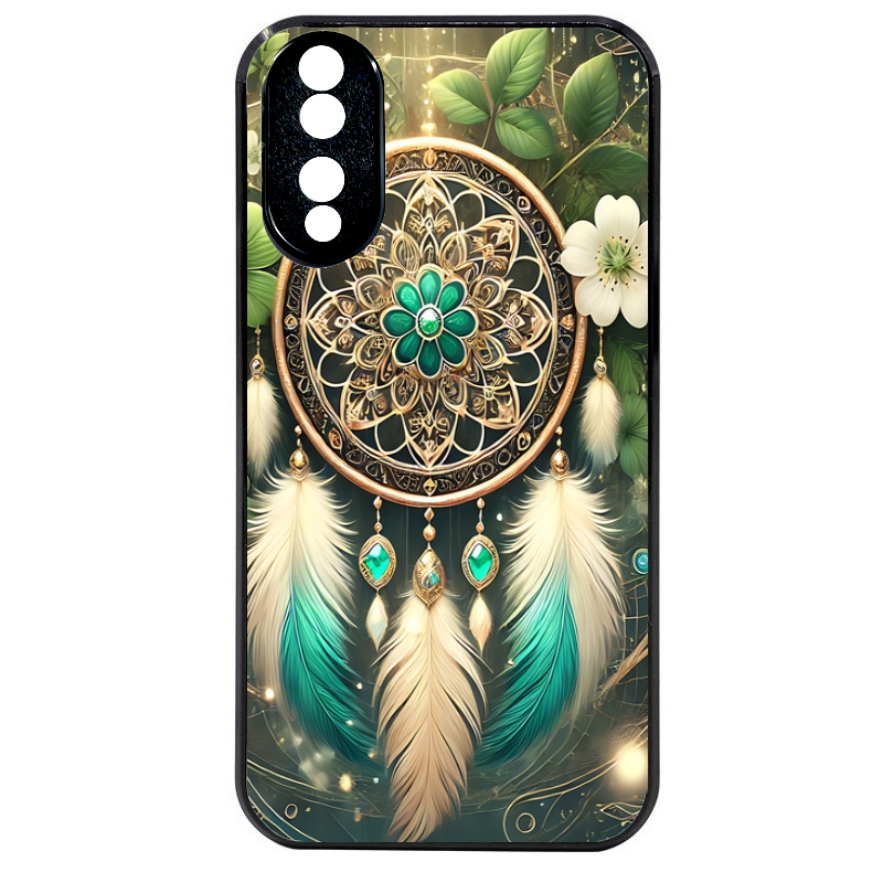 Coque noire taperso pour Honor 70 LITE 90 et LITE avec motif dreamcatcher talisman protection antichoc personnalisée