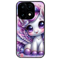 Coque noire taperso pour OnePlus 15 avec motif licorne violette protection antichoc personnalisée