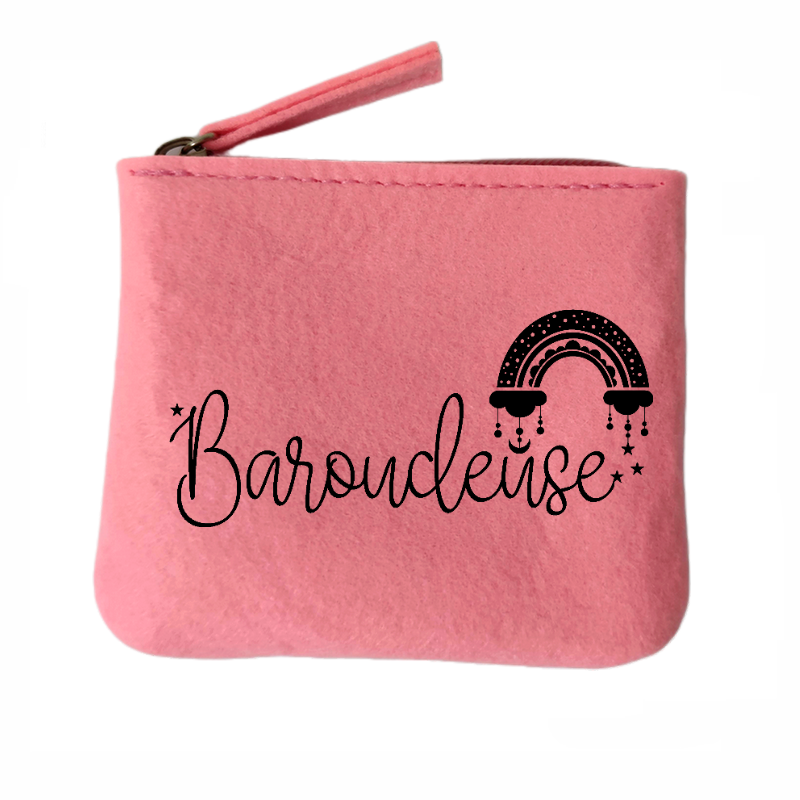 Porte monnaie baroudeuse en feutrine en feutrine