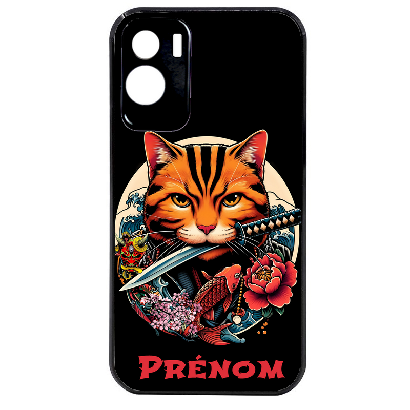 Coque noire taperso pour Honor 70 LITE 90 et LITE avec motif chat carpe koii japan personnalise protection antichoc personnalisée
