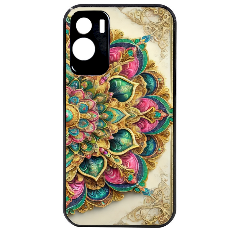 Coque noire taperso pour Honor 70 LITE 90 et LITE avec motif mandala 3 protection antichoc personnalisée