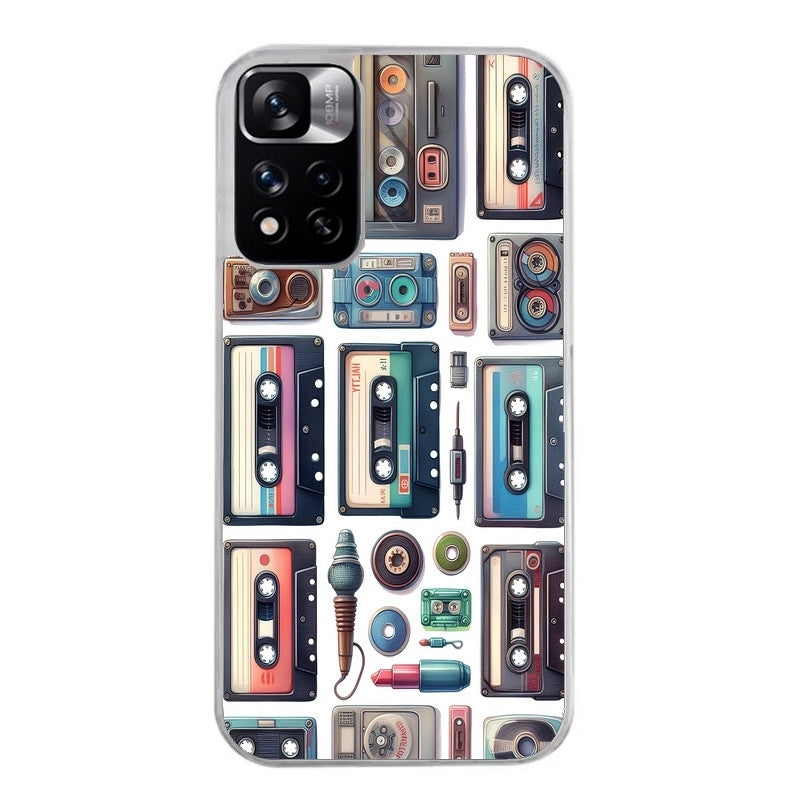 Coque taperso pour Redmi Note 10 4G 5G PRO 10S avec motif cassette multi protection antichoc personnalisée