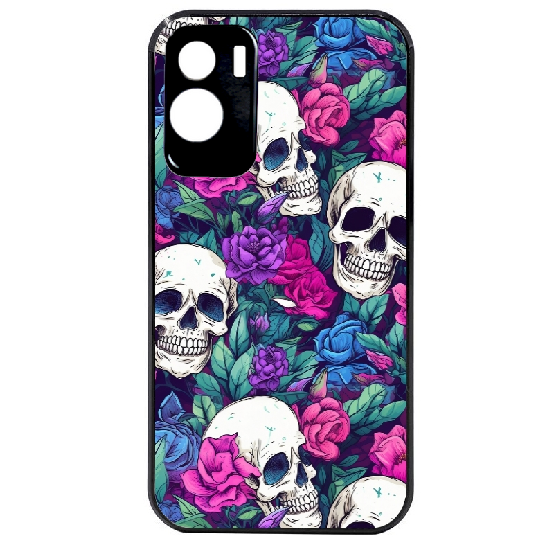 Coque noire taperso pour Honor 70 LITE 90 et LITE avec motif tete de mort violet protection antichoc personnalisée
