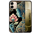 Coque noire taperso pour OPPO A6 A6X 4G et 5G avec motif bouddha et lotus protection antichoc personnalisée