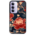 Coque noire taperso pour Redmi 15 4G et 5G avec motif fleur japan protection antichoc personnalisée