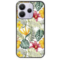 Coque noire taperso pour Redmi Note 14 et PRO PLUS 4G 5G avec motif jungle et fleur hibiscus protection antichoc personnalisée