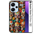 Coque noire taperso pour Redmi Note 13 PRO PLUS 5G avec motif mort mexicaine papillon protection antichoc personnalisée