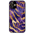 Coque noire taperso pour OPPO A5 PRO 4G et 5G avec motif zebre violet protection antichoc personnalisée