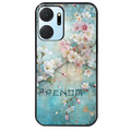Coque noire taperso pour Honor X7A avec motif fleur sakura personnalisee protection antichoc personnalisée