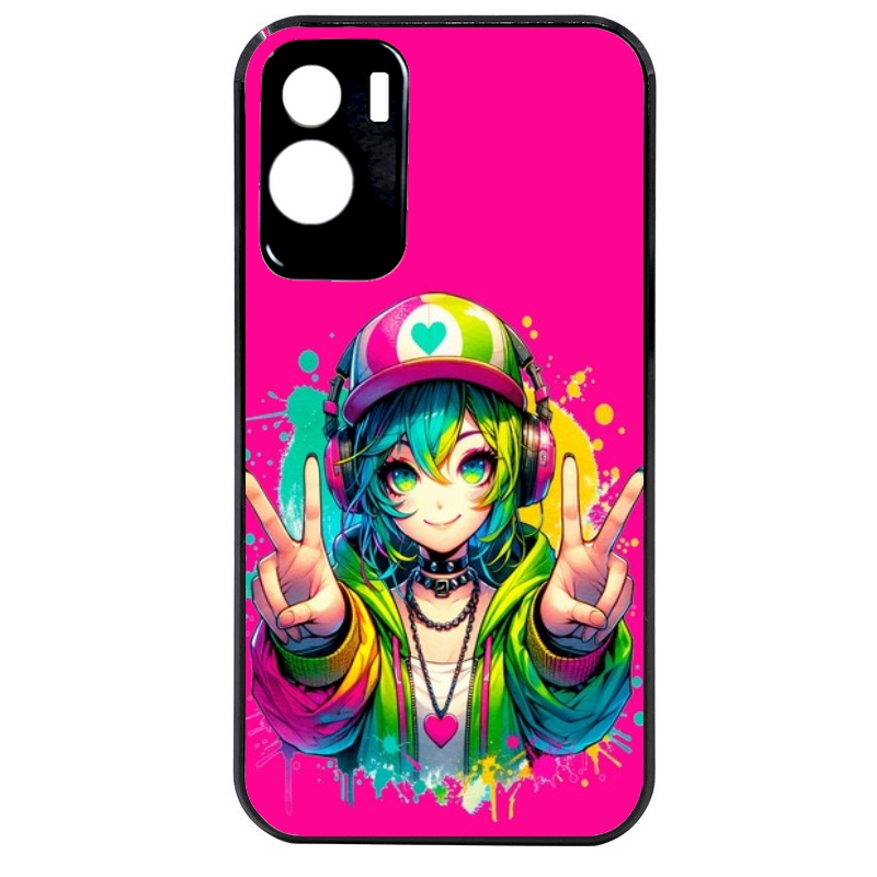 Coque noire taperso pour Honor 70 LITE 90 et LITE avec motif anime manga et tag protection antichoc personnalisée